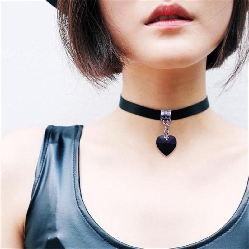 Retro Womens Jewelry Gothic Velvet Choker Long Chain Necklace With Metal Pendant Retro Womens Jewelry Gothic Velvet Choker Long Chain Necklace With Metal Pendant