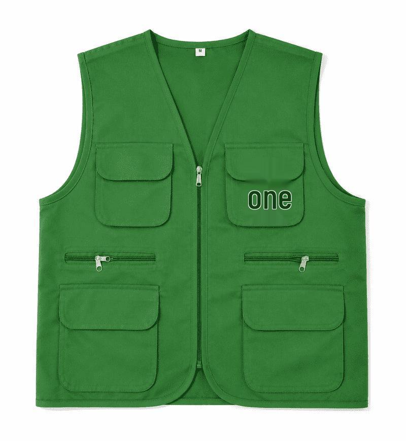 Custom Logo Multi-Pocket Volunteer Vest for Community and Photography Events
