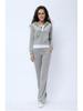 Women's Velvet Sportswear Set: Hot Drill Letter Hoodie & Straight-Leg Pants, Slim Fit Two-Piece.