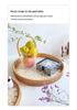 Handmade Rattan Round Light Luxury Tray for Picnic, Fruit, and Candy Storage in the Living Room or Restaurant.