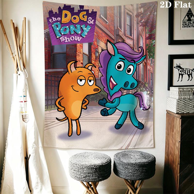The Dog & Pony Show Pattern Home Decor Tapestry, Wall Hanging, Decorative RV Wall Cloth.SGT0917139