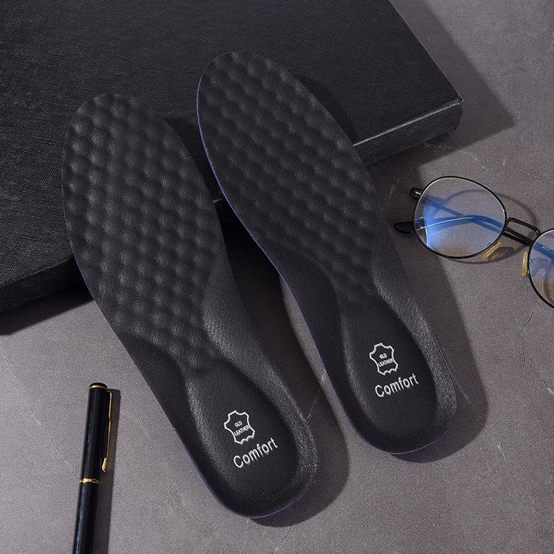 In-Stock Genuine Leather Sports Insoles: Cowhide, Sweat-Absorbent, Breathable, Unisex, Shock-Absorbing, Odor-Resistant for Basketball Shoes