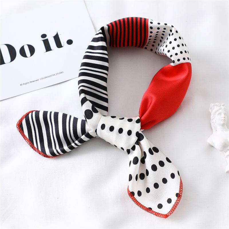 Small Silk Scarf Is Versatile, Small Square Scarf, Female Decorative Collar Scarf, Scarf, Headscarf, Hairband, Wrist Strap 50Cm