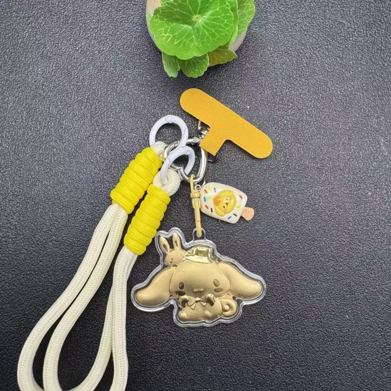 999 Pure Gold Cinnamoroll Phone Charm & Keychain Gift Without Gold
