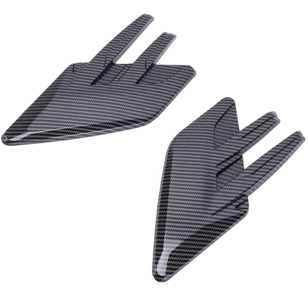 2Pcs Car Front Side Vent Trim Carbon Fiber Style Mudguard Air Wing Vent Trim Decoration Sporty Spoiler for Cars Trucks