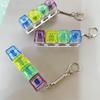 New Keyboard Fidget Toys LED Crystal Keycap Keychain Stress Relief Fingertip Gadget Decompression Toys Clicker Fidget Toy