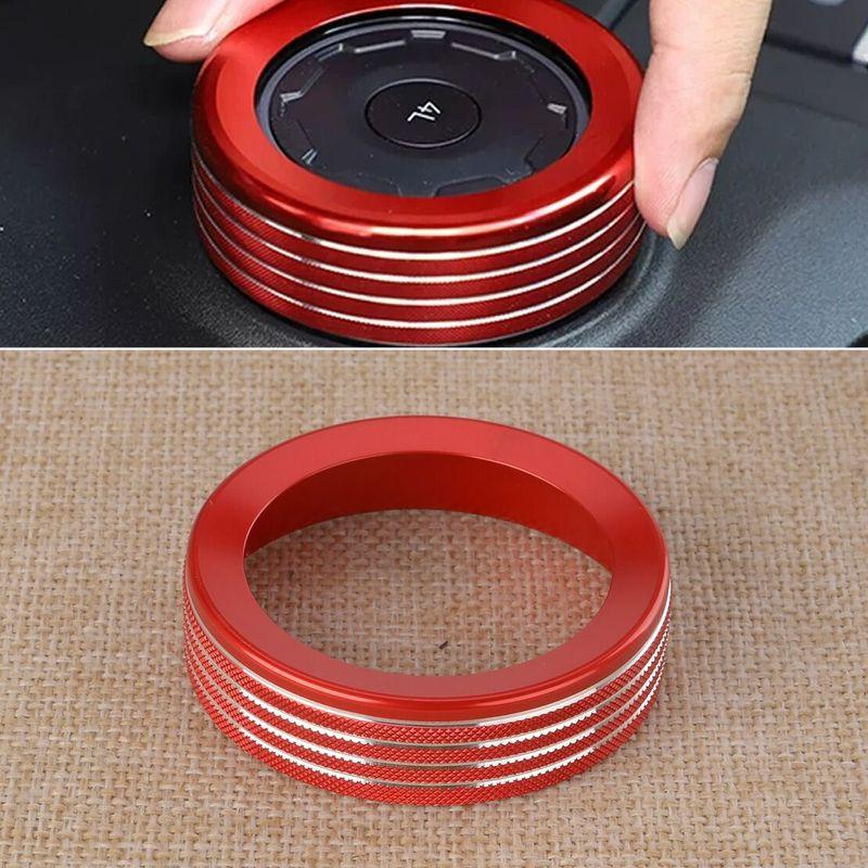 Car Center Drive Mode Selector Knob Trim Ring Cover Fit For Ford Ranger Raptor  2024 2025 Red Aluminum Alloy