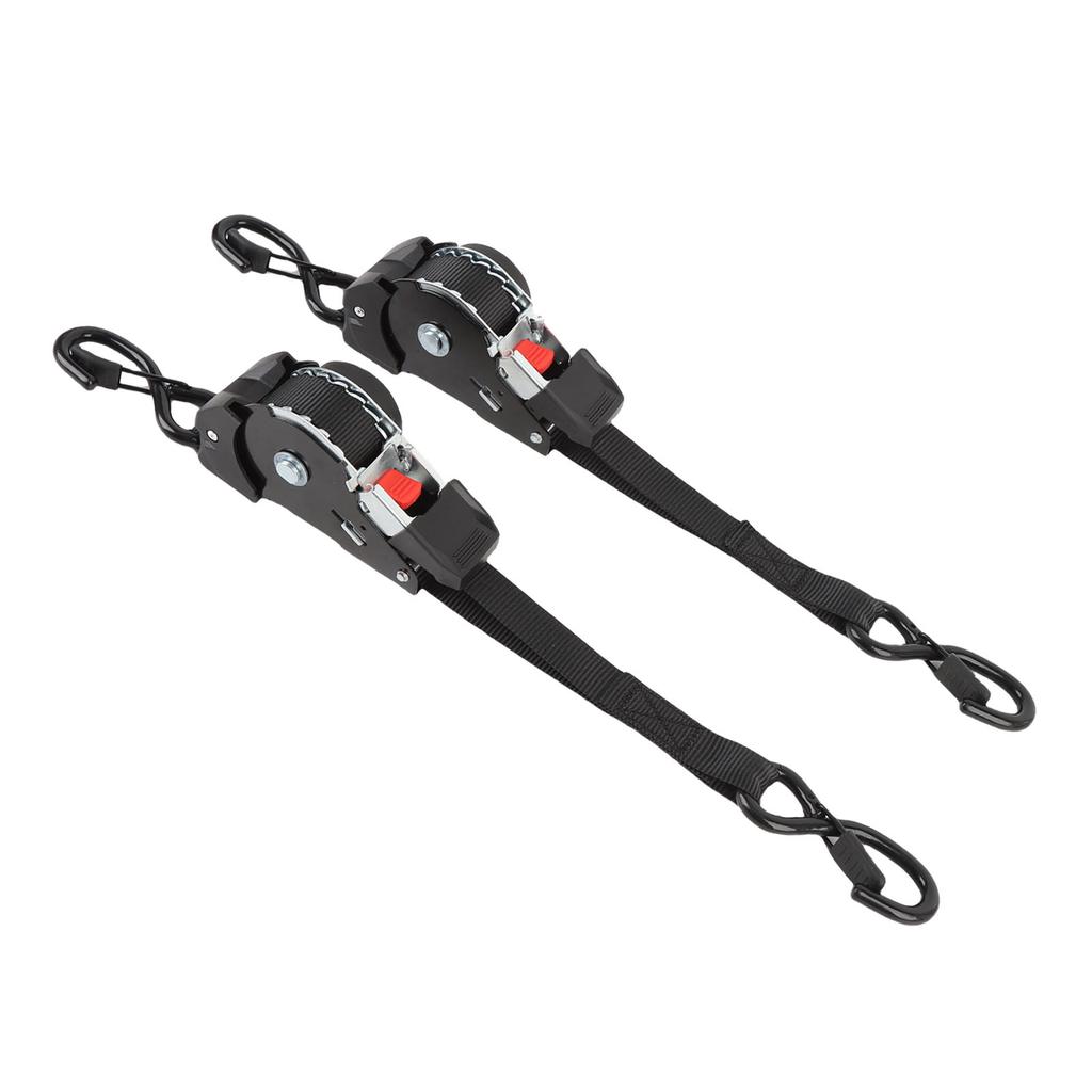 2 Stück Spanngurte 1 Zoll X 10 Fuß Automatik Einziehbar 1760 lbs Bruchfestigkeit Ratschen-Zurrgurte mit S-Haken für