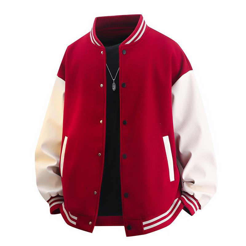 Retro Baseball Collar Baseball Uniform Street Loose Jacket