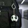 Collectible Football Pendant Keychain with LED Light, Realistic Design Keyring, Backpack Accessory Compact Bag Decoration Night Light Gift for