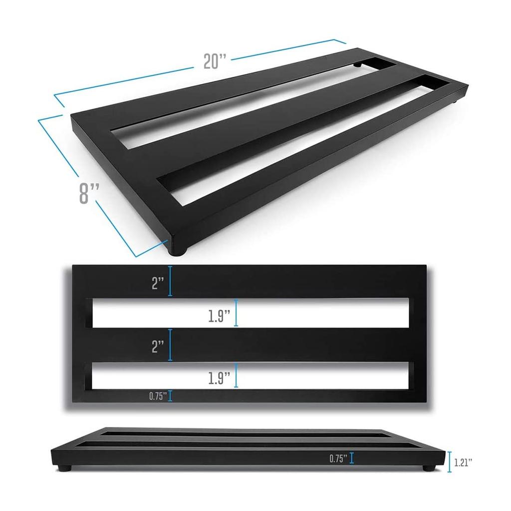Jufjsfy Guitar Pedal Guitar Effect Pedal Aluminum Alloy Pedal Board with Carrying Effect Pedal Compact Board, Board, Bag, Plate,
