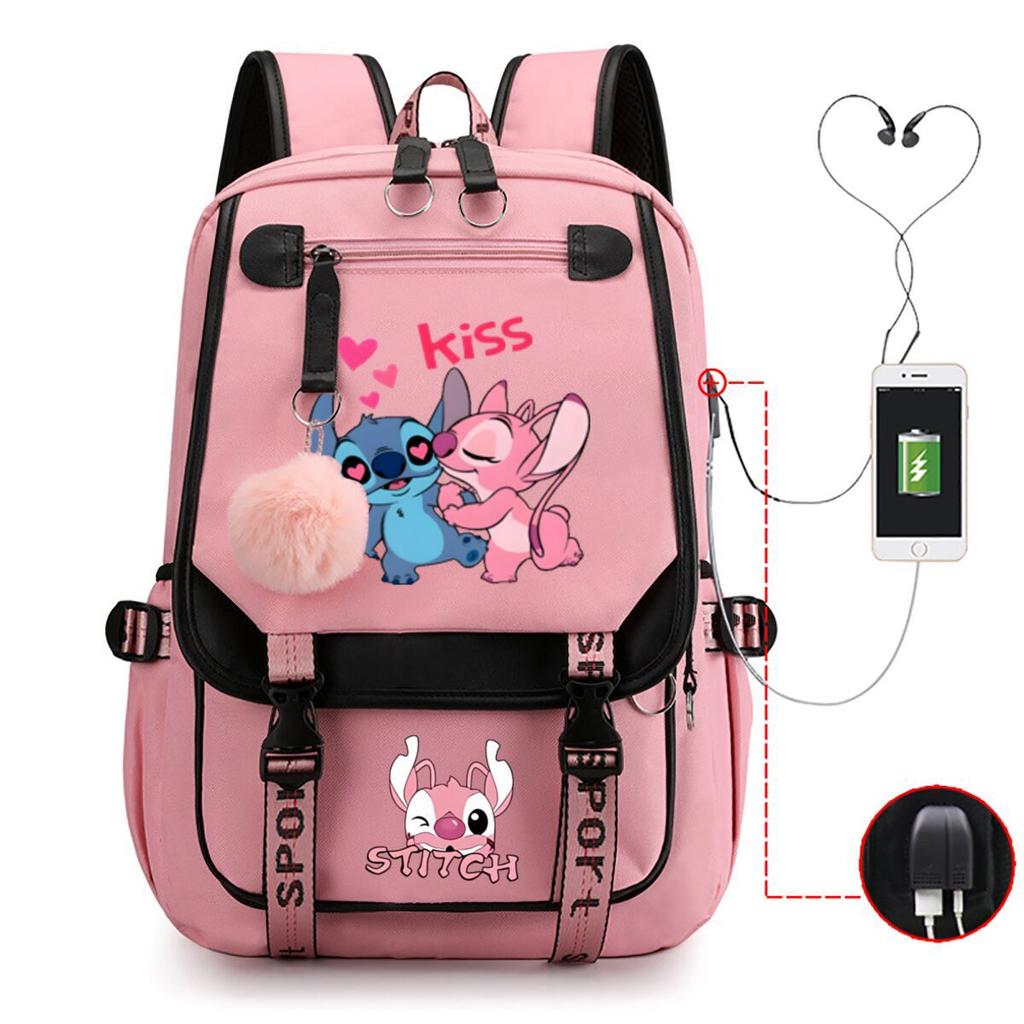 Surrounding Anime Korean Edition School Bag Campus Male And Female Students Multifunctional Usb Backpack