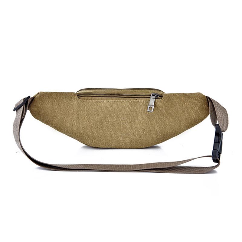 Casual Canvas Waist Bag Waist Bag Mobile Phone Bag Banana Bag Fanny Pack Men