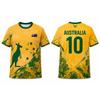 Australia Flag Kangaroo Print Football T-shirt Summer Men Women Vintage Casual Streetwear Sports Breathable Quick-Drying Jersey