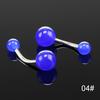 1 Stück 7 Farben Leuchtender Edelstahl Acryl Bauchnabelpiercing Körperschmuck