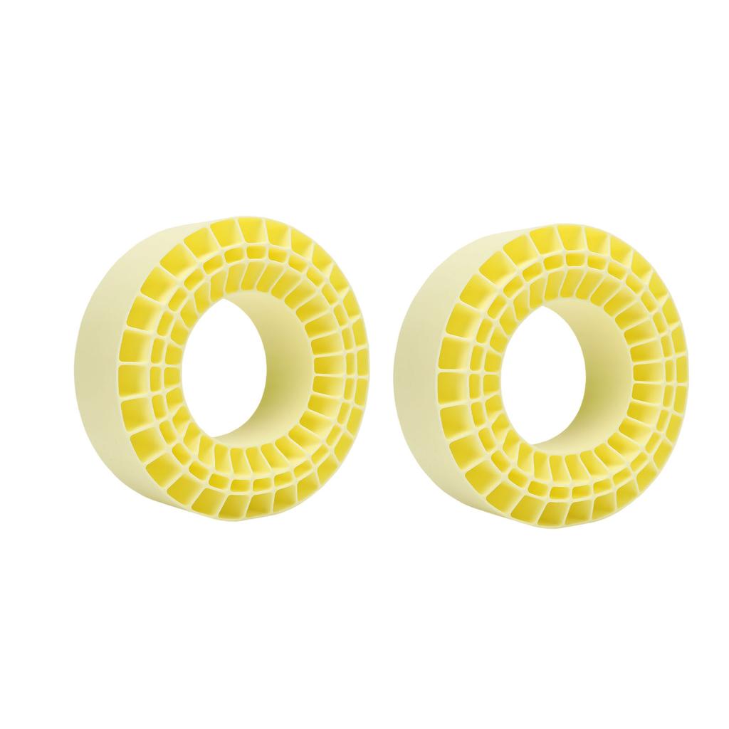 2Pcs 2.2in Silicone Tires Insert Double Layer Hollow Tires Liners for 1 10 Crawler Cars Yellow
