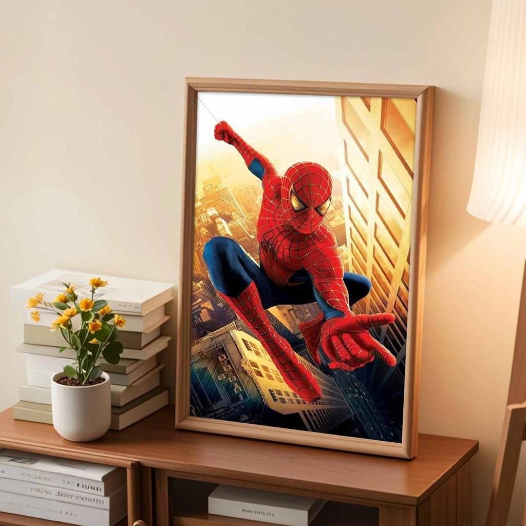 Full Round Diamond Painting Flying Spider-Man Art Rhinestone Picture Mosaic DIY 5D Cross Stitch Embroidery Home Decoration