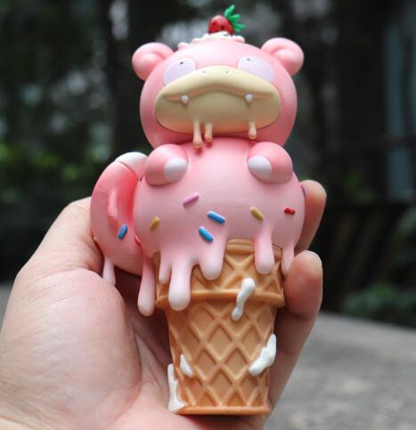 Cute Kawaii Pikachu Snorlax Psyduck Bulbasaur Icecream Figure Toys for Girls
