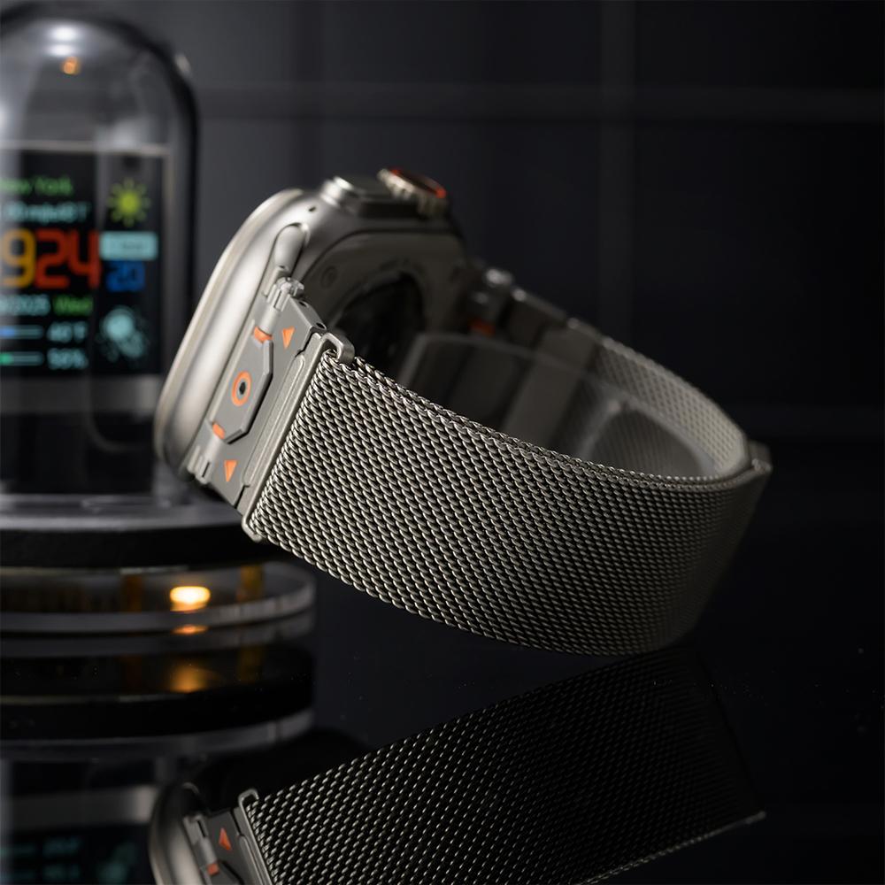 MEN Milanese Loop Strap for Apple Watch Series 10 46mm Ultra 49mm Stainless Steel Band for Series 9 8 7 6 5 4 45mm 44mm Correa