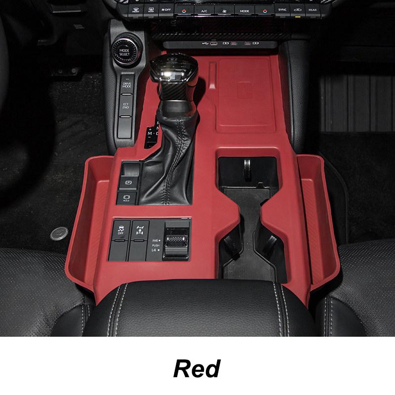 

For Toyota Prado LC250 Land Cruiser 250 2025+ Gear Panel Protector Silicone Central Control Storage Box Pad Car Accessories LHD красный