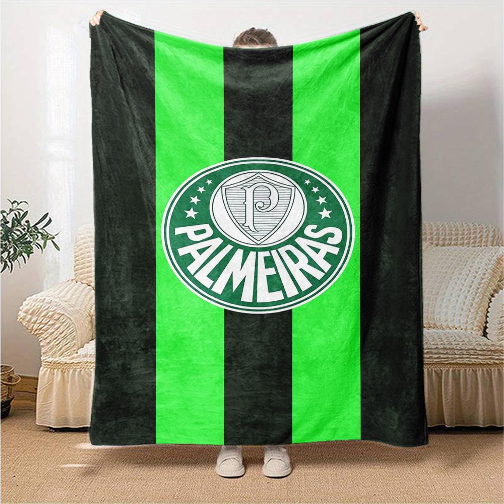 Palmeiras Theme Printed Blanket - Perfect for Couch, Bed, Travel & Outdoor Use | Machine Washable, Cozy & Durable.