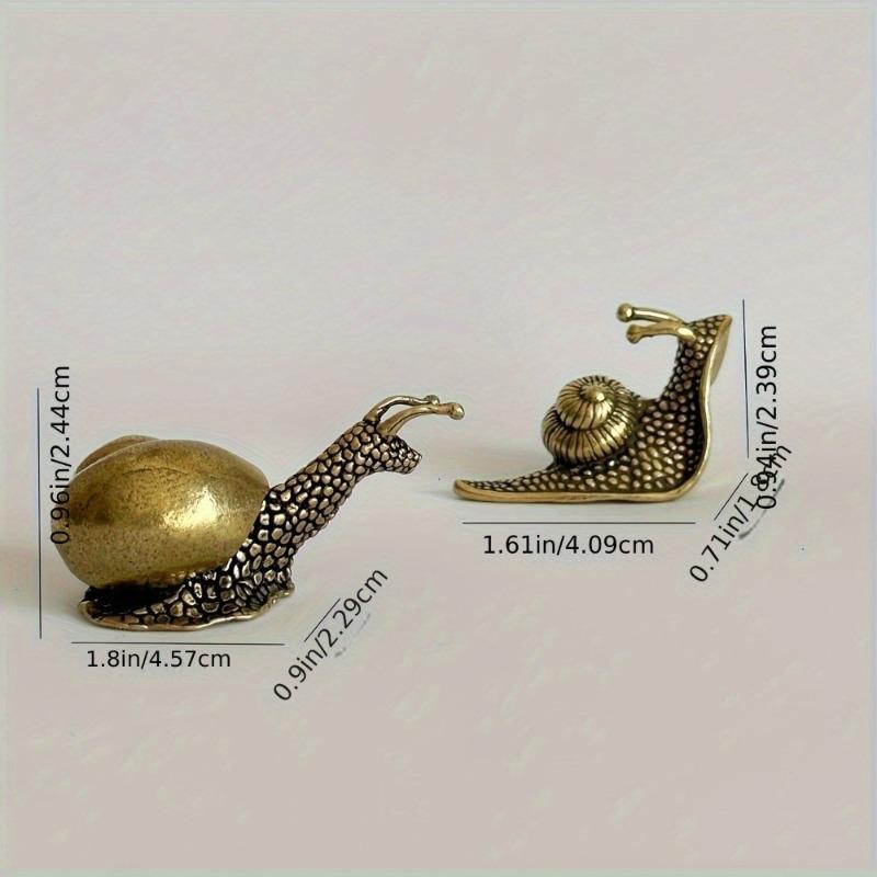 3Pcs/set Copper Snail Ornaments Brass Simulation Animal Figurines Tea Pet Miniatures Home Decoration