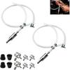 2Set Brake Bleeder Kit,Hose with One-Way Check Valve – Universal Brake Fluid Bleeding Kit for Car Motorcycle Clutch System,Anti-Backflow Soft Tube