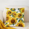 1pc Sunflower Pattern Printed Pillowcase, Home Decor Sofa Cushion Throw Pillow Cover 45.72cm X 45.72cm, Multiple Sizes Available, Pillow Insert Not In