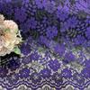 Lace Fabric 150x150cm for Dresses Clothes Sewing White Blue Hollowed-out Plain Cloth Heavy Press Yarn Three-dimensional Mesh