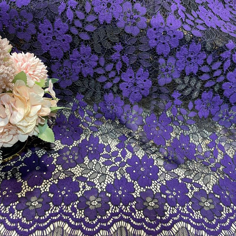Lace Fabric 150x150cm for Dresses Clothes Sewing White Blue Hollowed-out Plain Cloth Heavy Press Yarn Three-dimensional Mesh