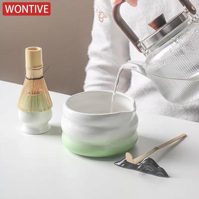 1-7 ADET Seramik Kase, Bambu Matcha Çırpıcısı ve Çay Kaşığı ile Japon Matcha Seti DIY Çay Yapma Araçları Aksesuarları