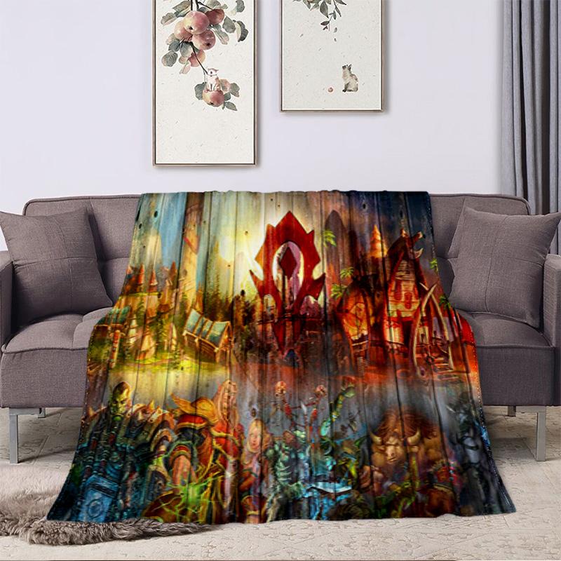 classic game World of Warcraft Frozen Throne blanket Soft and portable four season home bed, sofa blanket, office travel, lunch break, warm blanket Y5