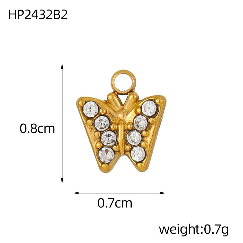 CARLIDANA Classic Stainless Steel Zircon White Shell Butterfly Charms Dragonfly Pendant for Children's Womens Jewelry Making