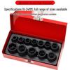 12-Piece Thickened Hex Impact Socket Set for Electric/Pneumatic Wrenches 