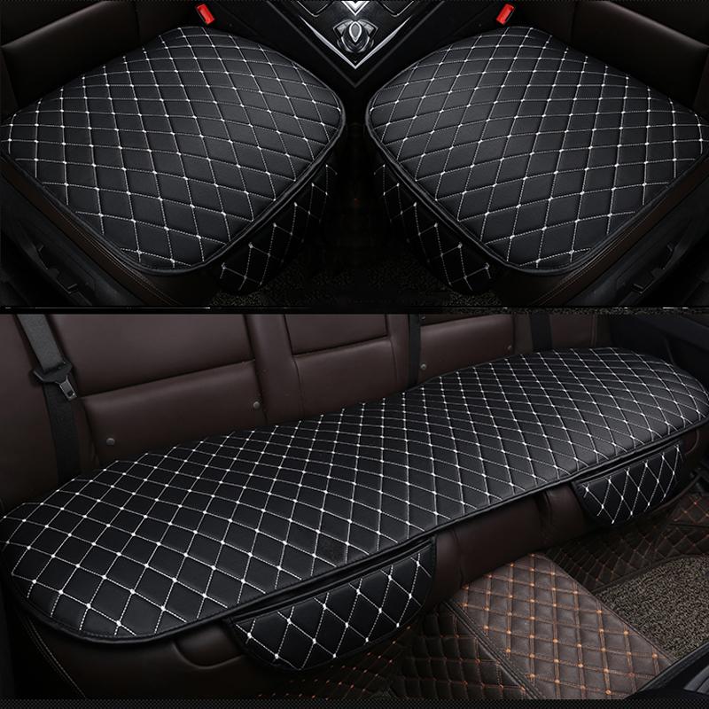 Universal Car Seat Cover PU Leather Cars Seat Cushion Full Set Pad Mat Protector Automobiles Rear Front Seat Covers Car Styling