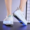 Kid's Luminous Sneaker Rubbing Shoes Children's Shoes Solid Milk Patch Charging Lamp Shoes Kids Glowing Sneakers