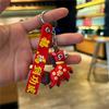 Blessed Soon Cartoon Pony Key Chain Pendant Zodiac Horse Figurine Student Bag Pendant Car Key Chain