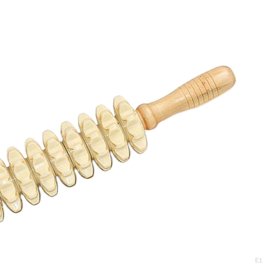Wooden Muscle Relaxation Wolf Tooth Massage Roller Fitness Meridian Yoga Stick Slimming Legs Cervical Spine Rolling Massage Stick