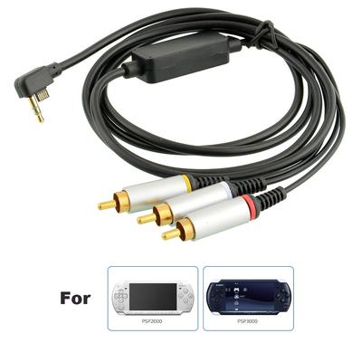 Câble AV RCA 3RCA Ypbpr 5RCA pour Console de Jeu PSP 2000 3000 Connecter TV Fil Audio et Vidéo Adaptateur Prise Rallonge Longueur 3m