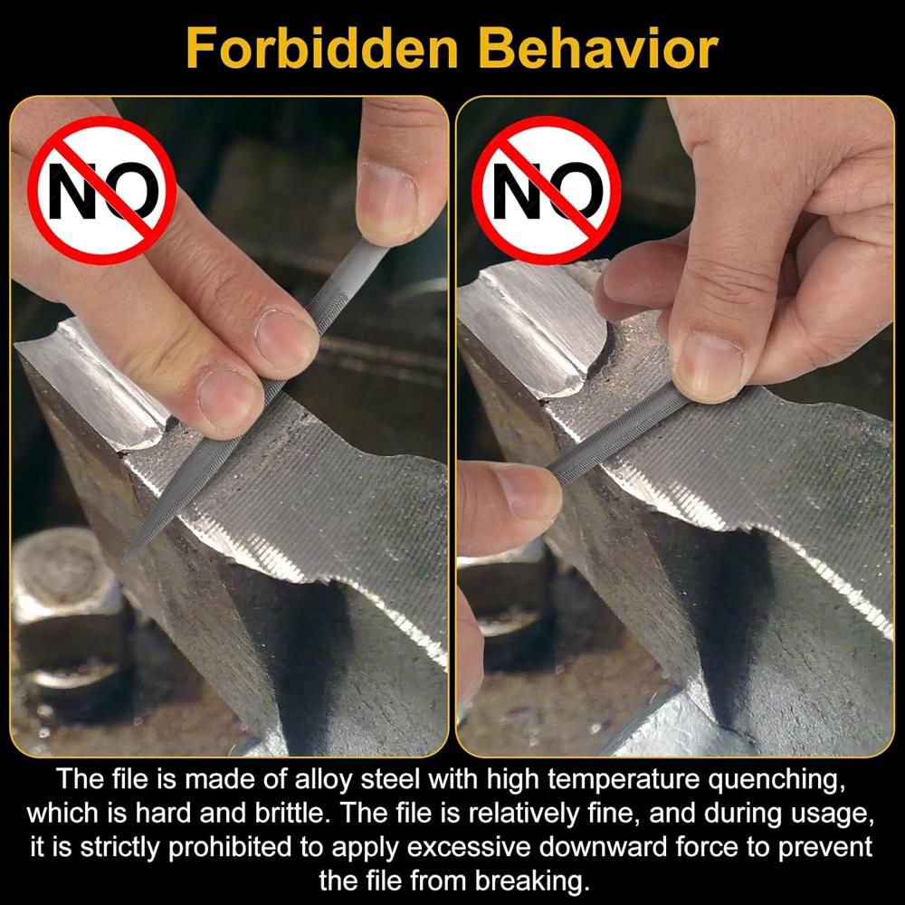 Neues Premium Nadelfeilenset Hochkohlenstoffstahlfeilen mit rutschfesten ergonomischen Griffen für präzises Feilen an Holzmodellkunststoff