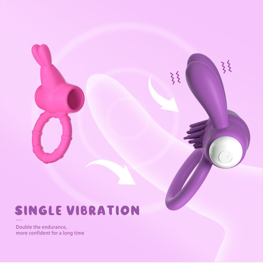 Penis Ring Vibrator Delay Ejaculation Vibrating Cock Ring Masturbation Penis Erection Enhance Adults Sex Toys for Couple Women