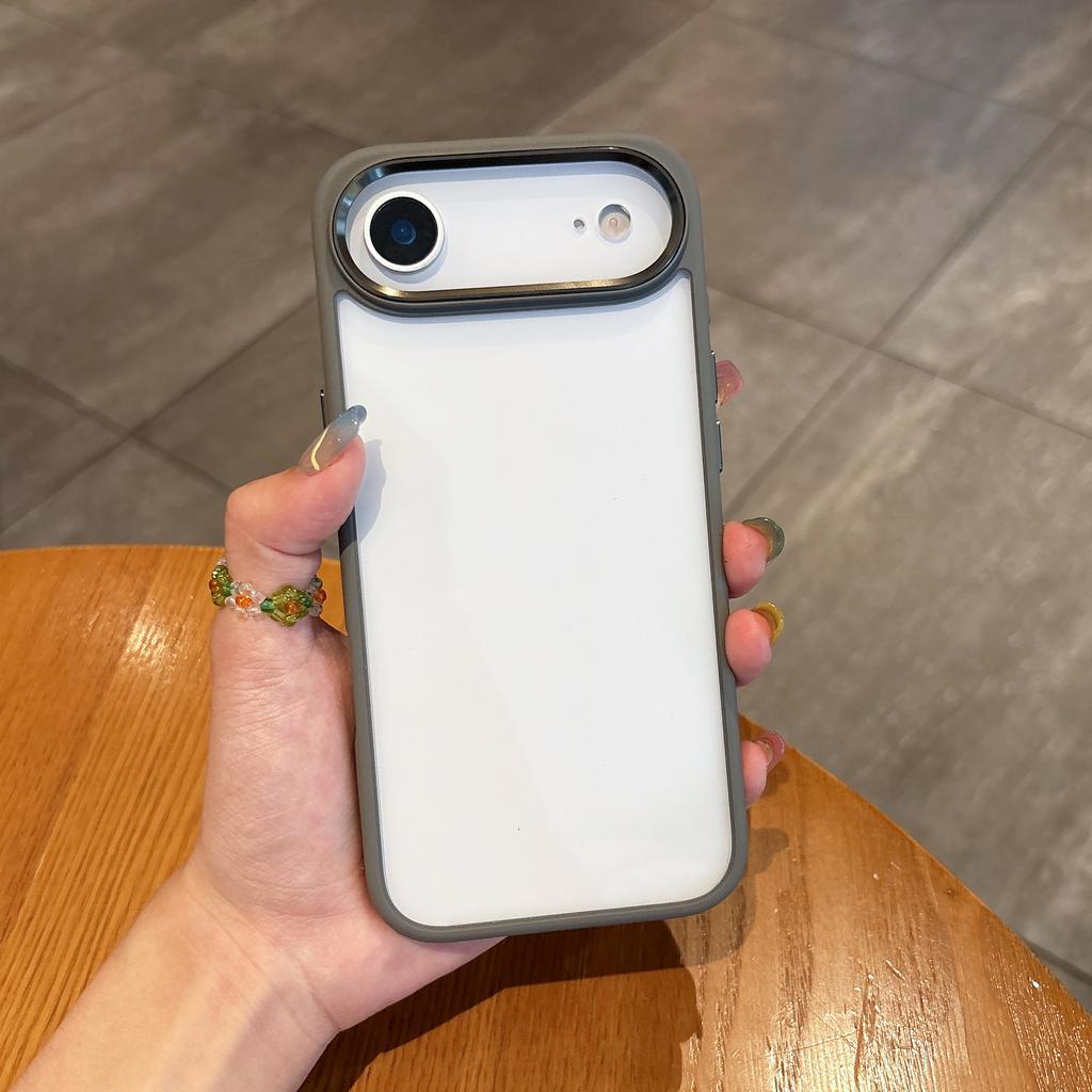 Transparent Silicone Frame Bumper Case For iPhone 17 Air 16 16E 15 14 13 12 Mini 11 Plus Pro Max Lens Ring Protective Hard Cover