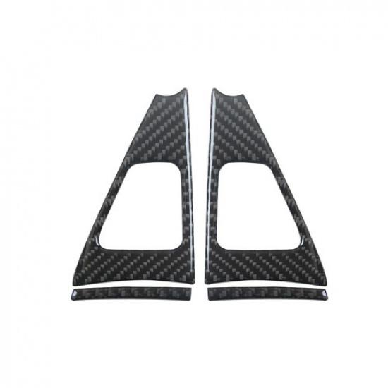 4Pcs For Honda Accord 2008-12 Carbon Fiber Interior Defogger Vent Cover Trim