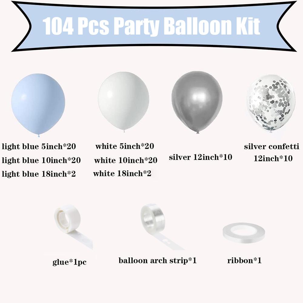 

Набор латексных шаров 104 шт., разноцветный, подходит для украшения вечеринок по случаю дня рождения, свадеб, Дня святого Валентина Other