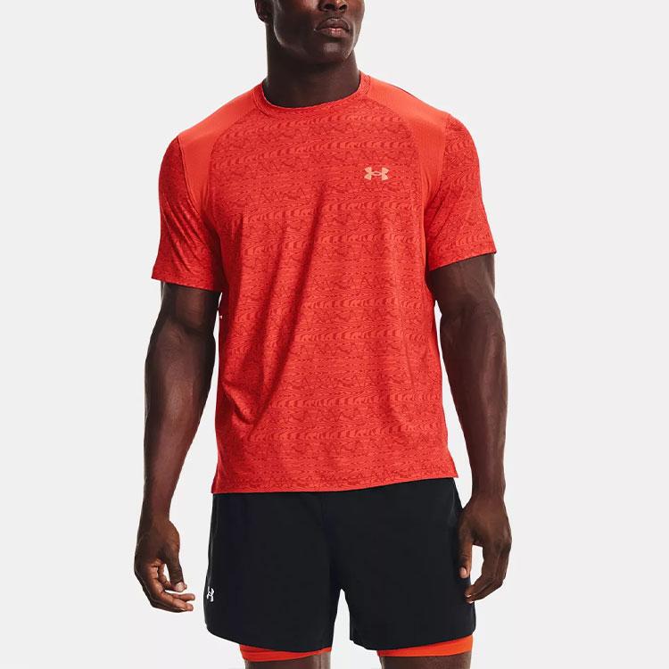 Under Armour Iso-Chill Casual Printed Fashion Trend Sports Running Comfortable Breathable Straight-Cut Crew Neck Short Sleeve T-Shirt 1366497-860