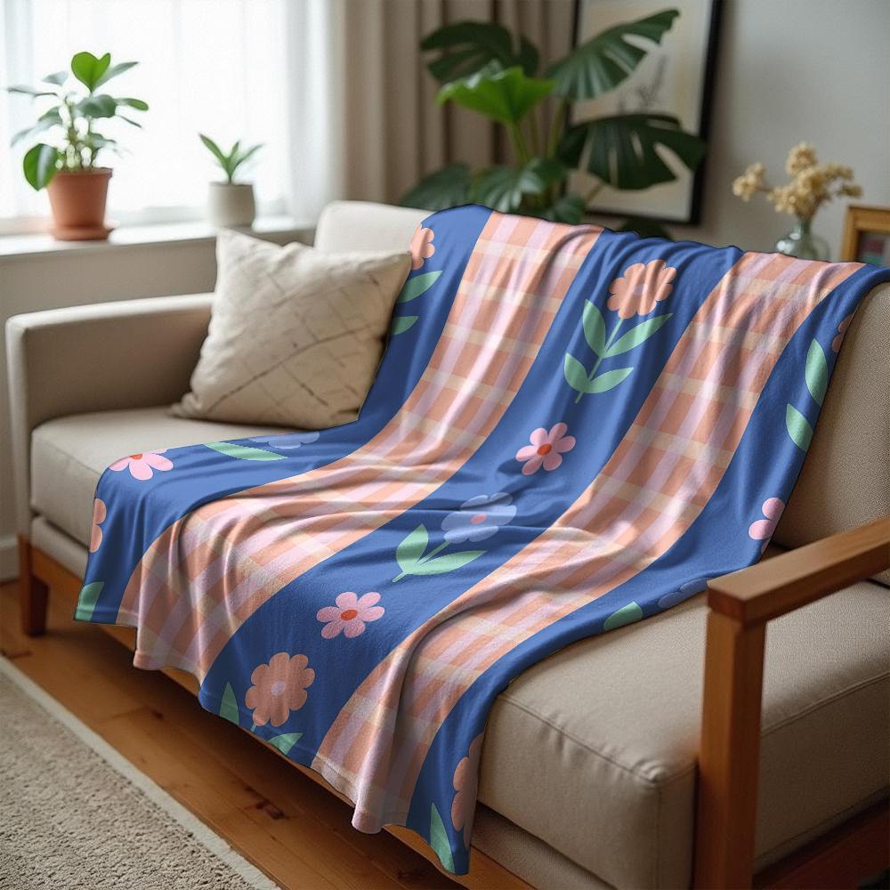 Flat Simple Black Cow Anime Cartoon Flannel Blanket Soft Warm Throw for Bedroom Sofa Car Kids Holiday Gift