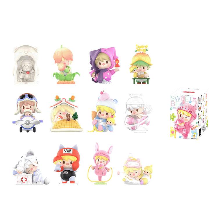 New POP MART Little Sweet Bean, Love Hug Collection Blind Box Products Single Mystery Box/Full Box 12 Pcs PPMT-2501-0072