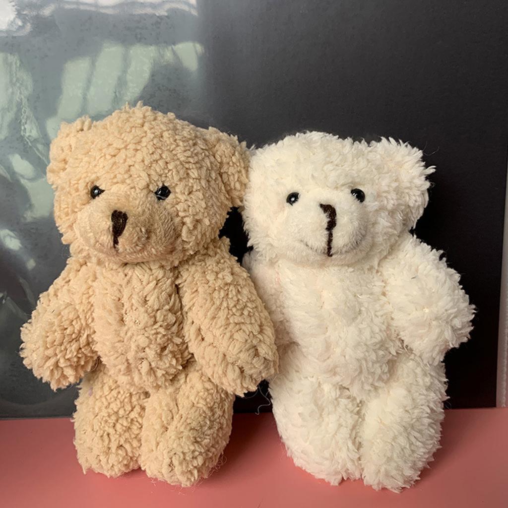 Plush Bear Schoolbag Pendant Keychain Ladies Furry Cute Cartoon Animal For Bears Girls Vending Machine