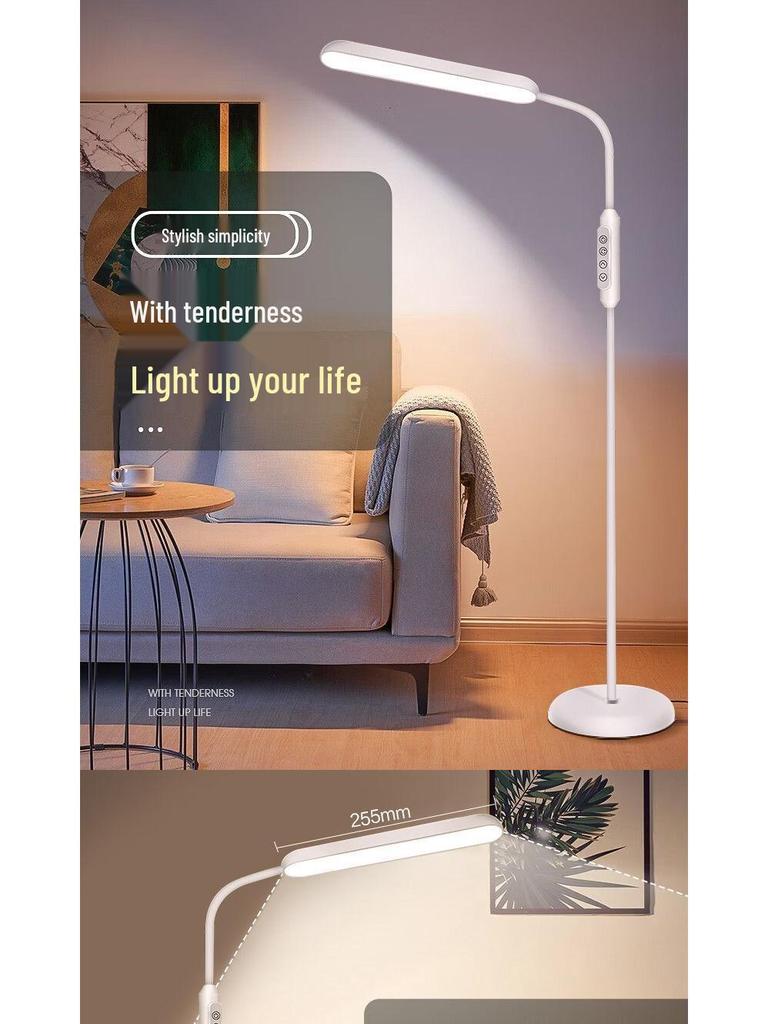 LED Floor Lamp: Study & Bedroom Reading Light for Students & Living Rooms