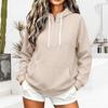 Women's Half Zip Hooded Sweatshirt Loose Fit Long Sleeve Color Casual Pullover